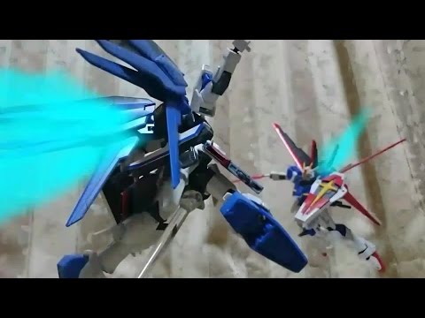 【コマ撮り・ガンプラ】 フリーダムVSインパルス (途中結果)