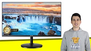 AUZAI 24 Inch 1080p FHD LED Computer Monitor 75hz Setup Review