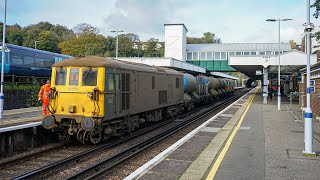 73201 and 73202 seen arriving and departing Dover Priory with massive sparks!!