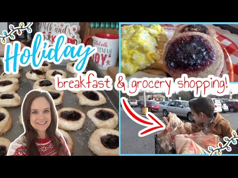 EASY Canned Biscuit Breakfast🎄 & Grocery Shopping for Christmas Candy Supplies