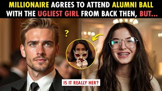 MILLIONAIRE AGREES TO ATTEND ALUMNI BALL WITH THE UGLIEST GIRL FROM BACK THEN, BUT NOW SHE IS...