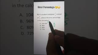 Aptitude Test Preparation - Error Percentage