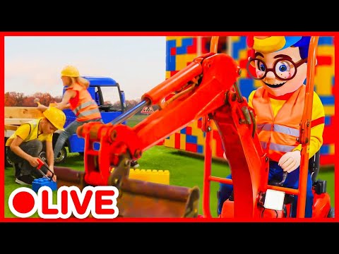 🔴 LIVE | LET'S PLAY FIREMEN AND CONSTRUCTERS WITH TOYS AND REAL TRUCKS 👷🚒 | KIDIBLI