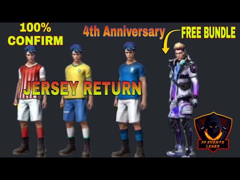 JERSEY EVENT BACK FREE FIRE|4TH ANNIVERSARY FREE BUNDLE| #freebundle #jerseyroyaleback #jerseyevent