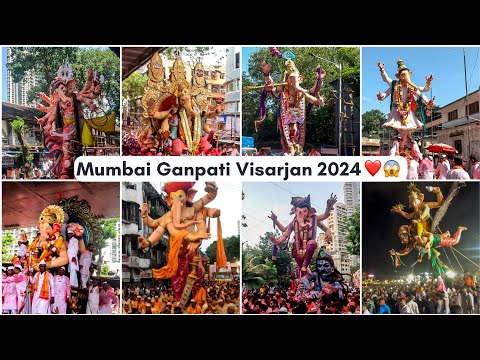 MUMBAI GANPATI VISARJAN 2024 / Lalbaugcha Raja Visarjan /Girgaon Chowpatty / Hrutik Kadam