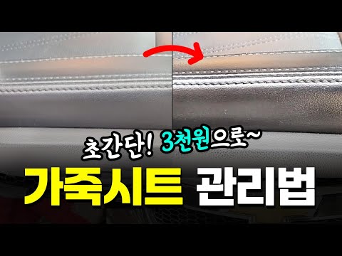 3천원으로 초간단 자동차 가죽시트 관리법