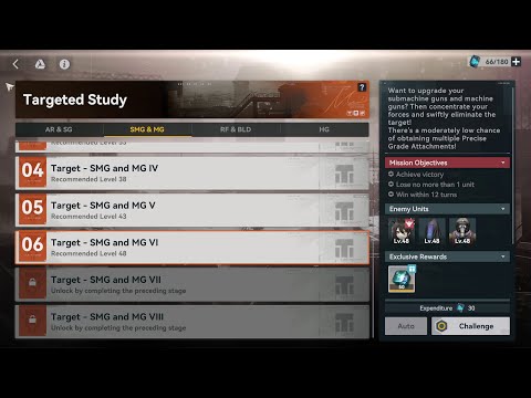 【GFL2】Targeted Study ► Target - Submachine Gun and Machine Gun VI ★ Full Clear ║#500║