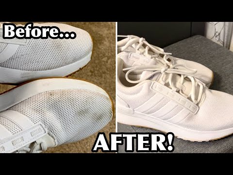 How To Clean White Gymshoes... EASY! Mesh Shoes Adidas, Nike and MORE!