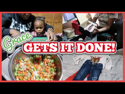 GRACE GETS IT DONE! | VLOGMAS DAY 22| COOKING AND CLEANING MOTIVATION | VLOGMAS 2019 |GRACE SONDE