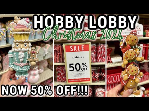 NOW 50% OFF - HOBBY LOBBY CHRISTMAS DECOR 2024 | Hobby Lobby Shop with Me