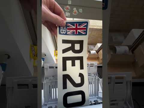 OKI C650 Colour laser printing colour flags on white Nikkalite reflective number plate media