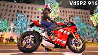 【パニガーレV4SP2】バイク映えます【2024御堂筋イルミネーション】新型2025V2　カッコいい