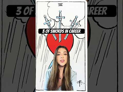 Tarot Cards in Career: 3 of Swords #tarot #tarotcardmeanings #3ofswords