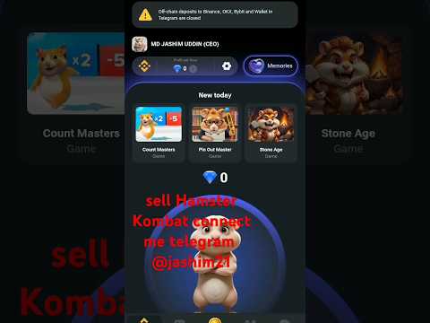 #Sell_Hamster_Kombat_bkash_nagud_rockt_payment