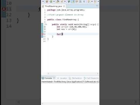 🤔😎Find Largest Number in an Array | Max Number in Array #shorts #JavaTCoding #youtubeshorts #java