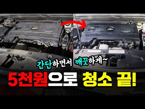 5천원으로 엔진룸 청소하는 방법! 이렇게 간단해??