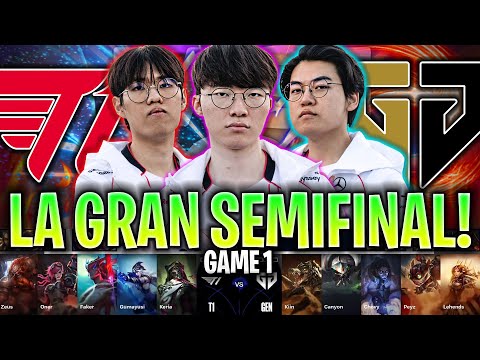 COMIENZA LA SEMIFINAL PARA EL T1 DE FAKER!😱 | T1 vs GEN Game 1 SEMIFINAL WORLDS 2024 LVP ESPAÑOL