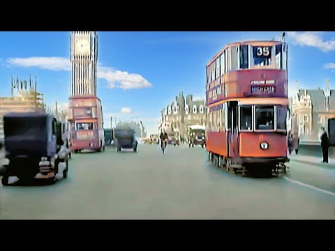 London 1930s in color, Pre-War [60fps, Remastered] w/sound design added