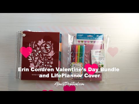 Erin Condren Valentine's Day Bundle and Valentine's Day LifePlanner Cover