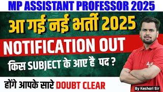 MP Assistant Professor Vacancy 2025 | MPPSC Assistant Professor Notification 2025