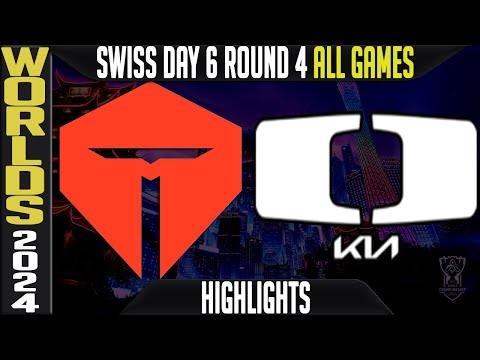 TES vs DK Highlights ALL GAMES | LoL Worlds 2024 Swiss Stage Day 6 Round 4 TOP Esports vs Damwon KIA