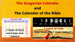 The Gregorian Calendar and The Calendar of The Bible