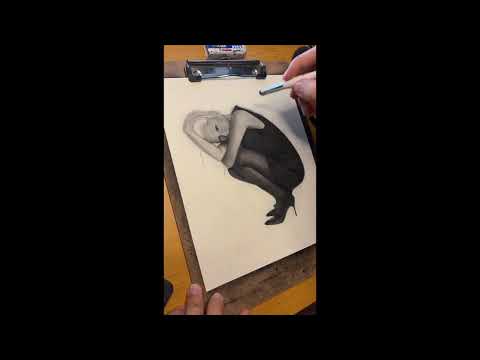 Drawing Ariana Grande (full time-lapse)