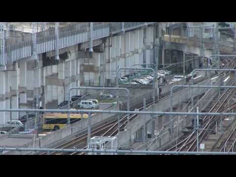 【姫路駅の日常】　駅ビルの屋上より　山陽新幹線、山陽本線、姫新線、山陽電車、神姫バス