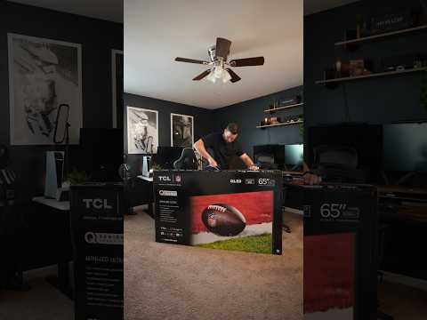 Unboxing of my new office TV! 65” TCL QM8 120hz QLED Mini-LED