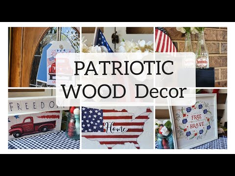 PATRIOTIC Wood Decor #5under$5 Red, White and Blue Calendar Page