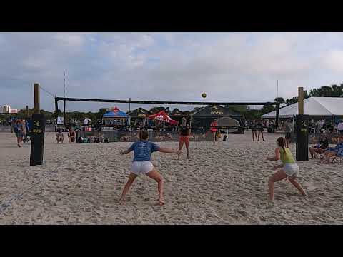 AVP Juniors 2022 East Coast Champs - 18U - Gold round 1 - Genest/Schrock vs Lewis/Soncrant - Set 1