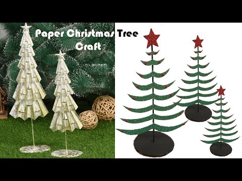 2 Paper Christmas tree craft l l Easy and Simple Christmas Tree paper craft