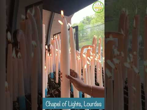 Candle Chapel at Lourdes, France  #lightschapel #lourdesshrine  #lourdeslive  #lourdes