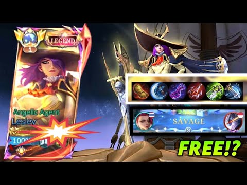 I got FREE Lesley Legend Skin and tried this one shot build!!!! Try it || Harnex Playz