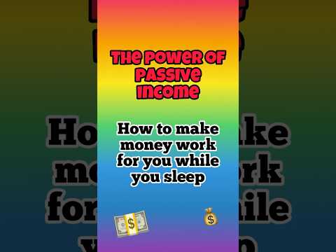 Passive Income: Money While You Sleep #passiveincome #howtostartabusiness #passiveincomeideas