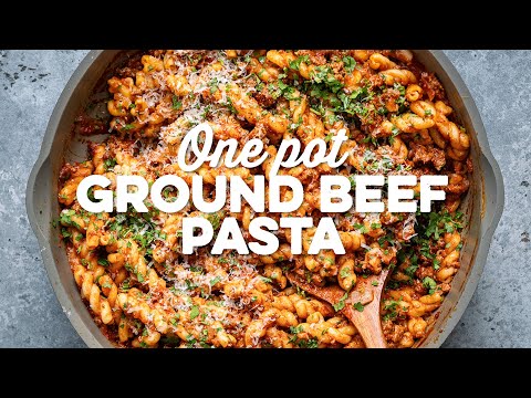 One Pot Ground Beef Pasta | Supergolden Bakes