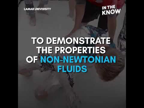 Non Newtonian fluid lets you walk on water