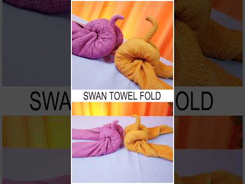 SWAN TOWEL FOLDING #towelfolding #towelart