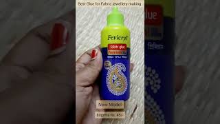 Best Glue for Fabric Jewellery making || Fevicryl fabric glue #jewelrymakingtutorial #handmadejewelr