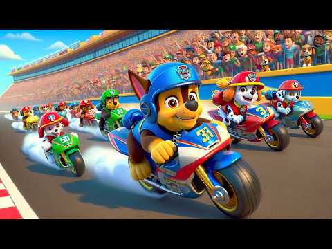 Paw Patrol Ultimate Rescue | PawPatrol Characters' Amazing Moto Race | Very Funny Story | Rainbow 3