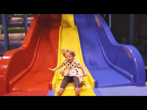 Indoor Playground Family Fun for Kids Part 3 with Spelling | Ball Pits, Inflatables, Slides, Games