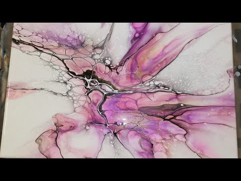 #87 beautiful purple/pink pigments bloom. inspired by @artlor2002 #abstract #art #bloom #pouring