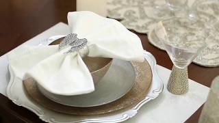 DINING ROOM DECORATING IDEA|NAPKIN FOLDING TUTORIAL