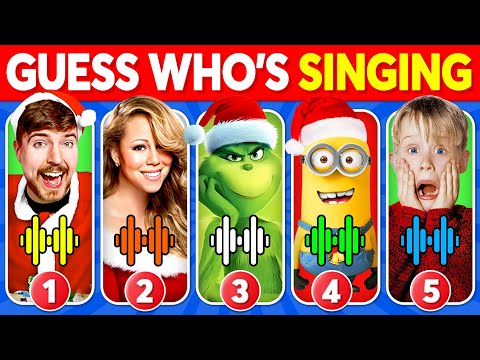 Guess Who's Singing 🎅🎤🎶 CHRISTMAS Song Edition 🎁 | Mariah Carey, Home Alone, Grinch