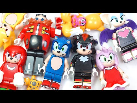 LEGO Sonic the Hedgehog 3 Sonic | Shadow | Dr. Eggman | Tails | Knuckles Unofficial Lego Minifigures