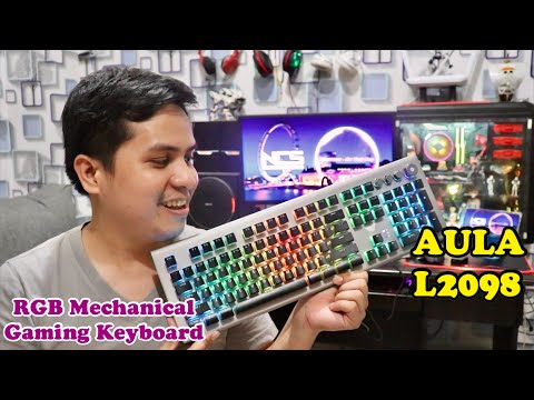 AULA L2098 - BEST BUDGET RGB MECHANICAL GAMING KEYBOARD (Blue Switches) at a Very Affordable Price