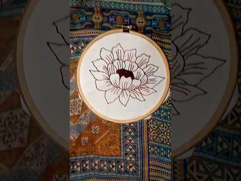 How to Embroidery flower #embroidery#stitching #handmade