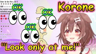 Korone "Look only at me!" [Hololive/ENG Sub][Korone][#ちょこっところね]