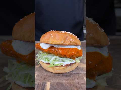 Buffalo Chicken Burger at Home #shorts