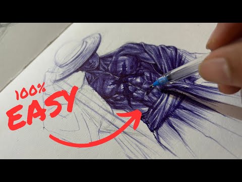 EASY WAY TO DRAW ANIME (Monkey D. Luffy)| by ganesh